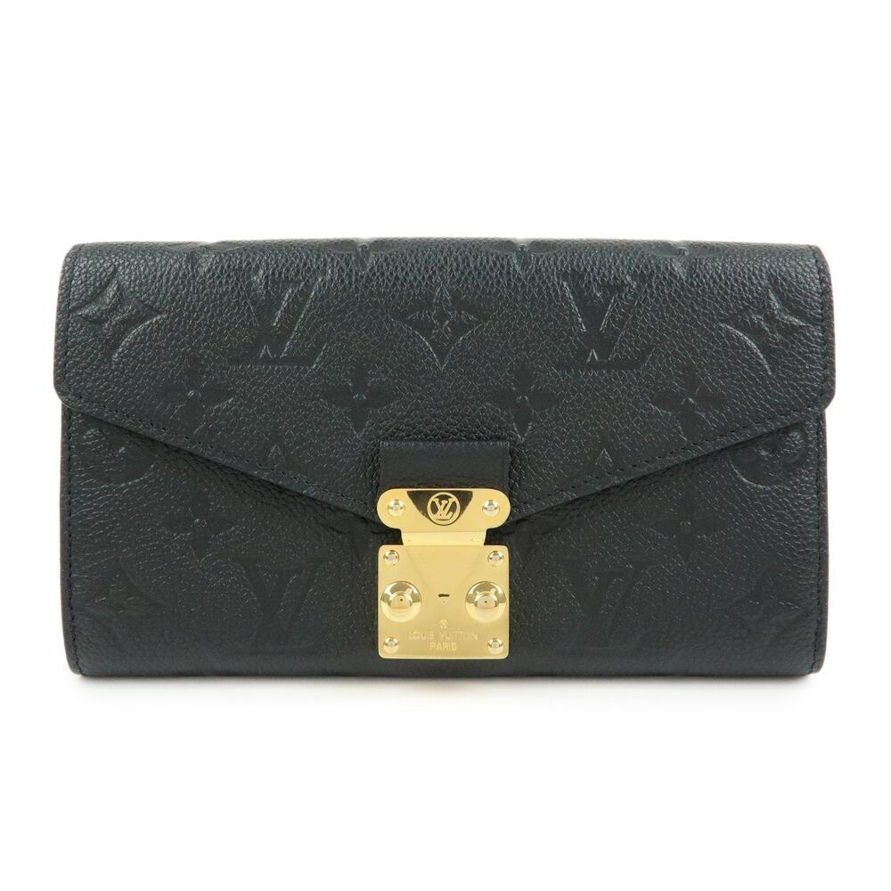 Louis Vuitton Monogram Empreinte Portefeuille Metis Calfskin Wallet Black